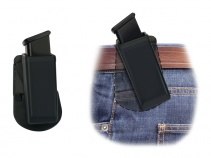 Plastic Holder For Double Stack Magazine 9mm With Belt Paddle